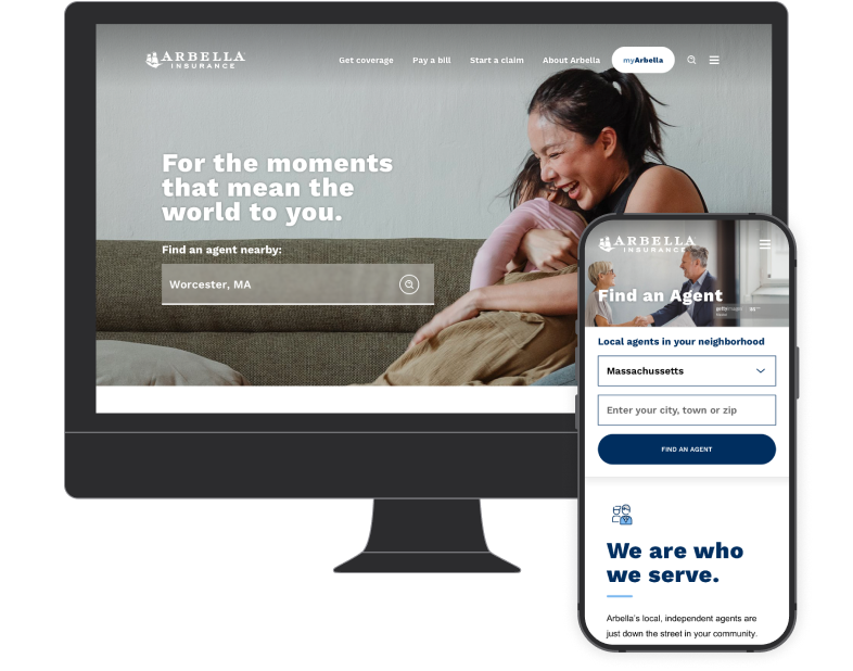 Arbella Mockup – mobile